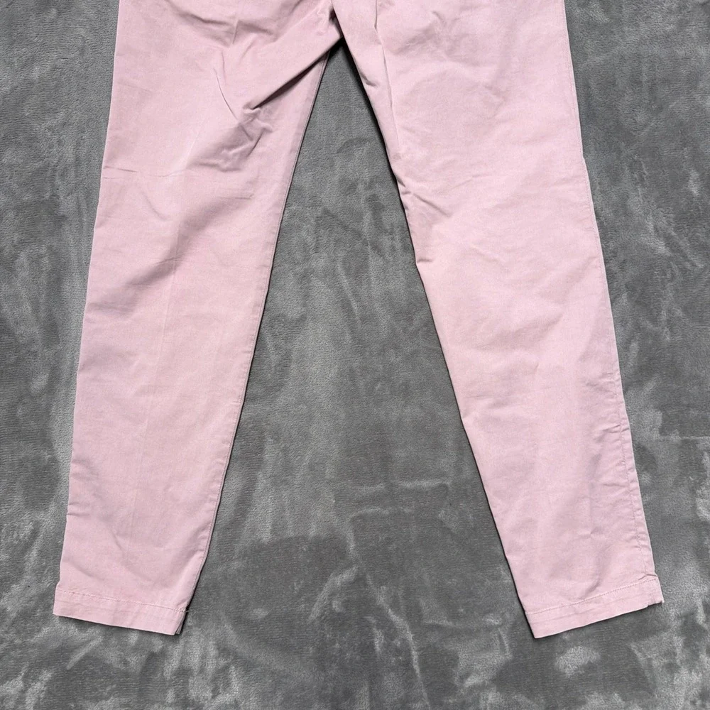 Baronio Chino Pants Mens 33 Pink Skinny Made Italy Cotton Trousers Luxury Preppy